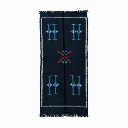 Tapis Akhnif écru à symboles berbères