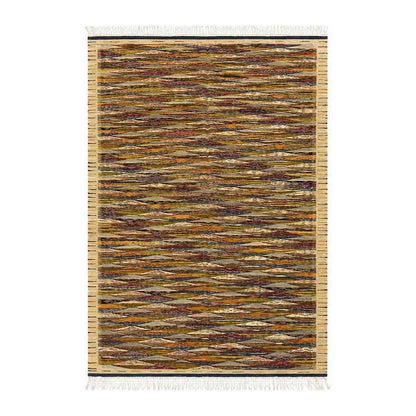 Tapis Jacquard losanges multicolores ton chaud