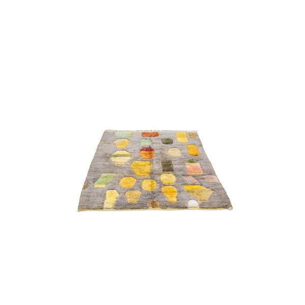 Tapis Beni Ourain écru losange – velours laine naturelle