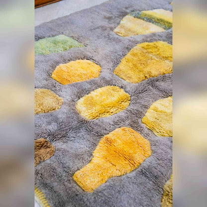 Tapis Beni Ourain écru losange – velours laine naturelle