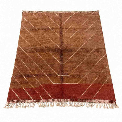 Tapis Mrirt bicolore brun caramel et terracotta