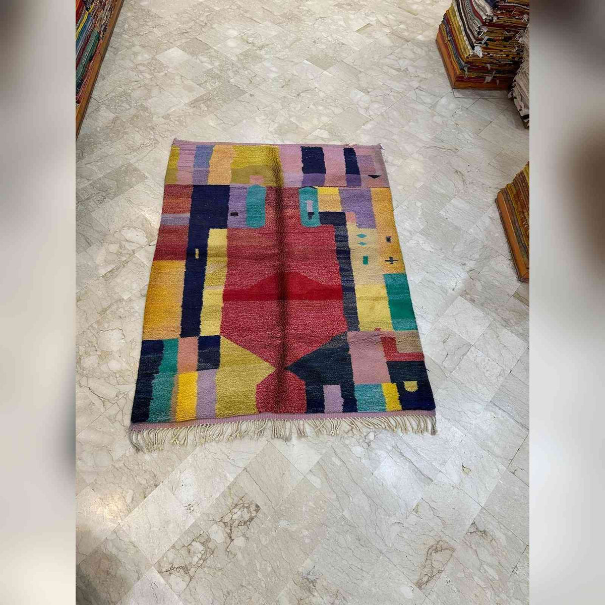 Tapis Mrirt color block multicolore art moderne